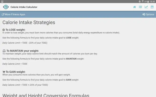 Diet Calories Start Calculator screenshot 16