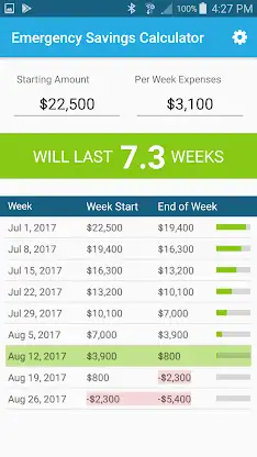 Emergency Savings Calculator screenshot 3