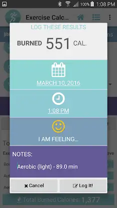 Exercise Calorie Calculator screenshot 4