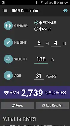 RMR Calculator & Tracker screenshot 5
