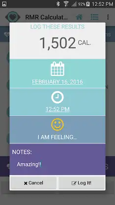 RMR Calculator & Tracker screenshot 3