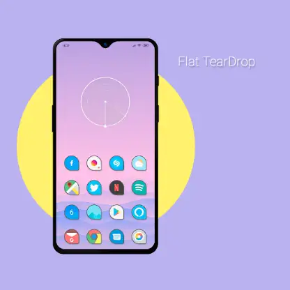 Flat TearDrop - Icon Pack screenshot 1