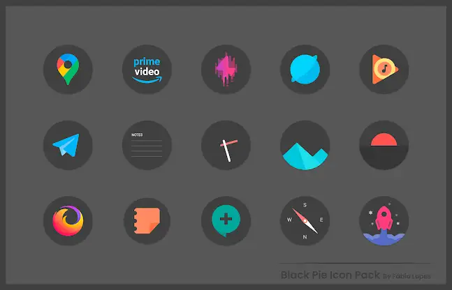 Black Pie - Icon Pack screenshot 6