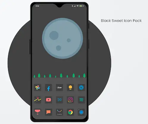 Black Sweet - Icon Pack screenshot 6