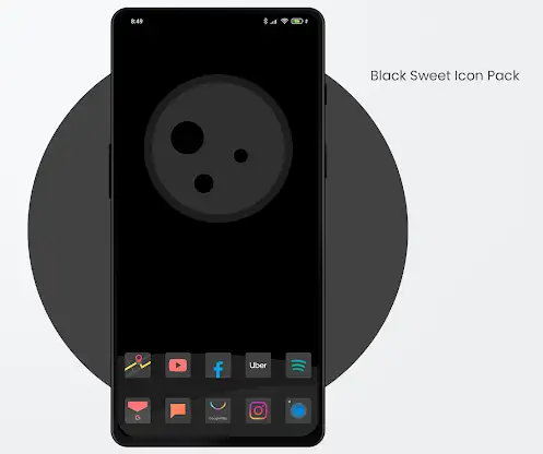 Black Sweet - Icon Pack screenshot 8