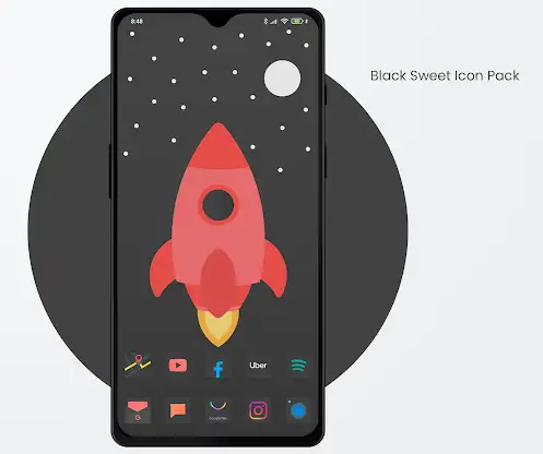 Black Sweet - Icon Pack screenshot 7