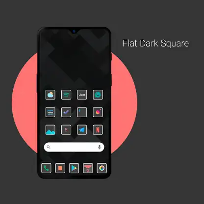 Flat Dark Square - Icon Pack screenshot 4