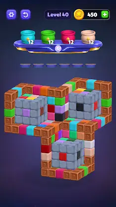 Cube Tap Sand: Color Puzzle screenshot 2