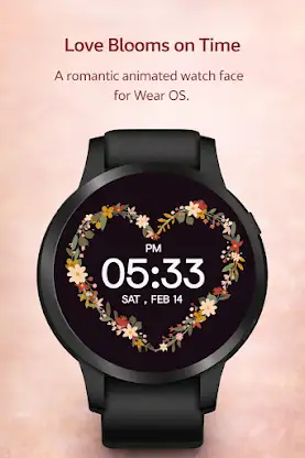 Floral Heart -Animated Wear OS screenshot 8
