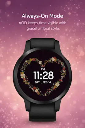 Floral Heart -Animated Wear OS screenshot 3