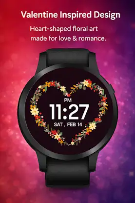 Floral Heart -Animated Wear OS screenshot 4