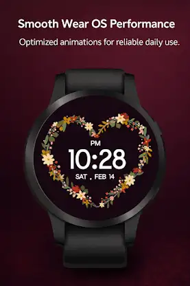 Floral Heart -Animated Wear OS screenshot 6