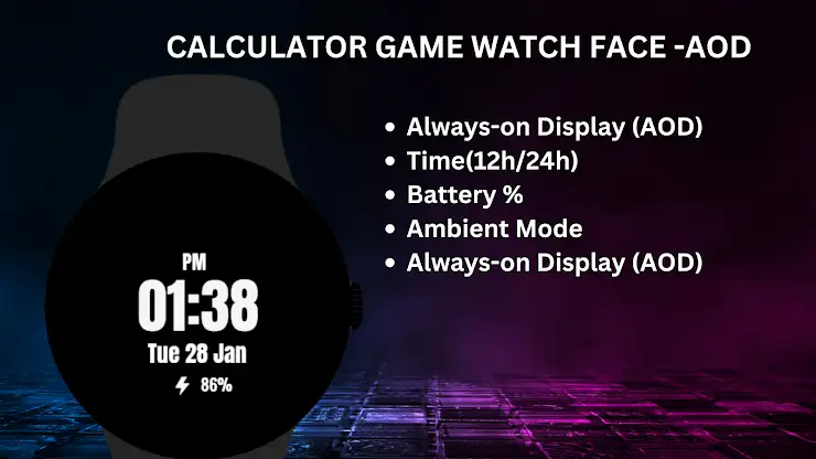 Calculator Game Watch Face screenshot 8