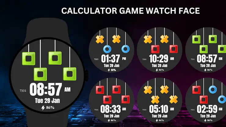 Calculator Game Watch Face screenshot 6