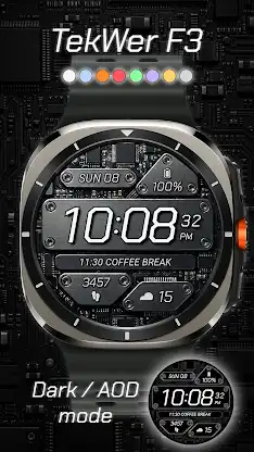 TekWer F3 Digital Watch Face screenshot 1