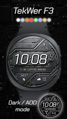 TekWer F3 Digital Watch Face screenshot 3