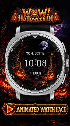 WOW! Halloween D1 Watch Face screenshot 2