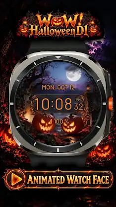 WOW! Halloween D1 Watch Face screenshot 3