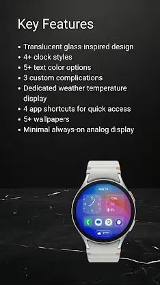 Aero Glass Analog Watch Face screenshot 3