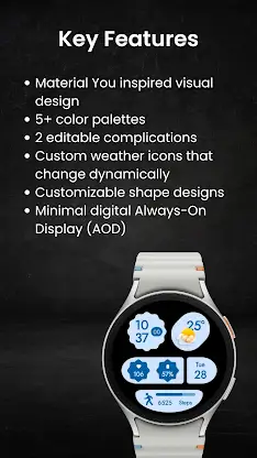 Material You Style Watch Face screenshot 3