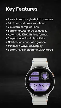 Retro Digital Watch Face: G02 screenshot 4