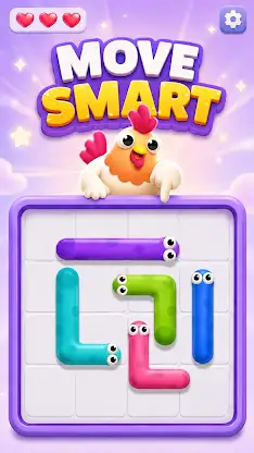 Peck Snack: Worm Arrow Puzzle screenshot 2