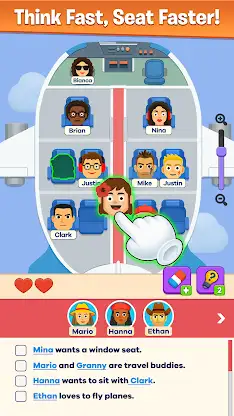 Seat It Right - Logic Puzzle screenshot 1