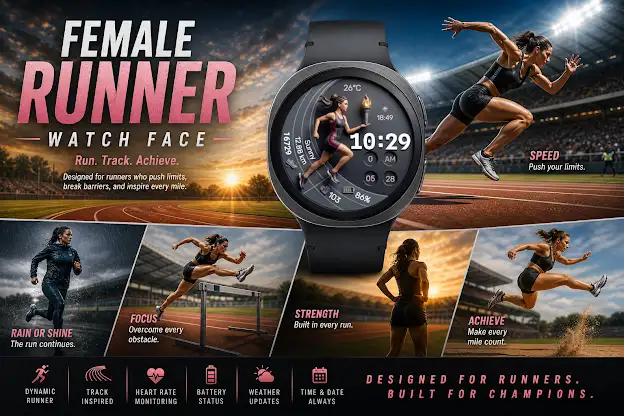 Female Runner: Wear OS Watch screenshot 1