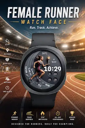 Female Runner: Wear OS Watch screenshot 2
