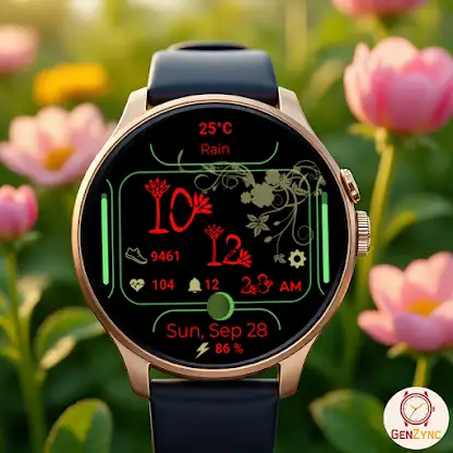 Flower Frame Watch Face screenshot 3