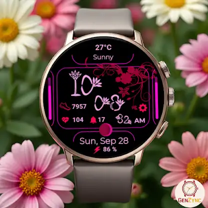 Flower Frame Watch Face screenshot 1