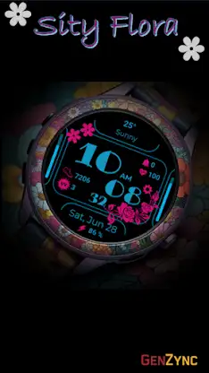 Sity Flora Digital Watch Face screenshot 7