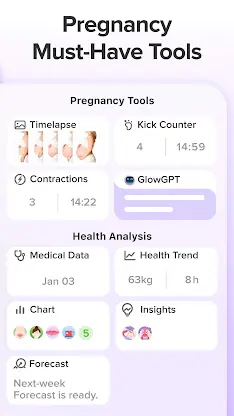 Pregnancy Tracker App | Glow screenshot 3