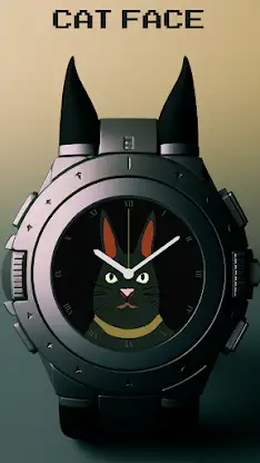 Cat face - Smart watch face screenshot 2