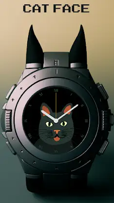 Cat face - Smart watch face screenshot 3