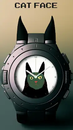 Cat face - Smart watch face screenshot 1