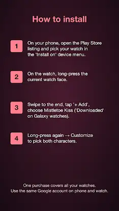 Mistletoe Kiss Watch Face screenshot 6