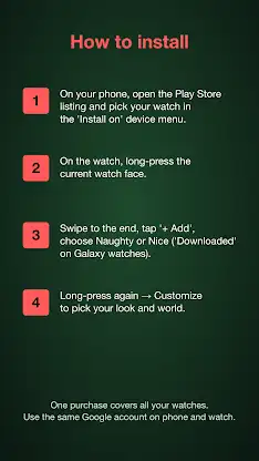 Naughty or Nice Watch Face screenshot 6