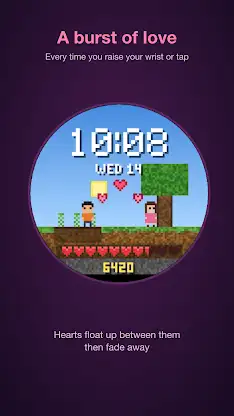 Pixel Lovebirds Watch Face screenshot 3