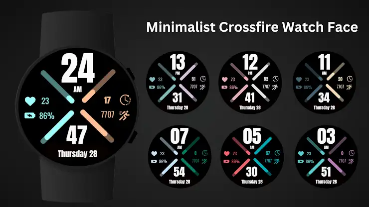 Minimalist Crossfire WatchFace screenshot 2