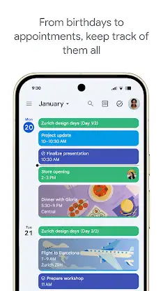 Google Calendar screenshot 1