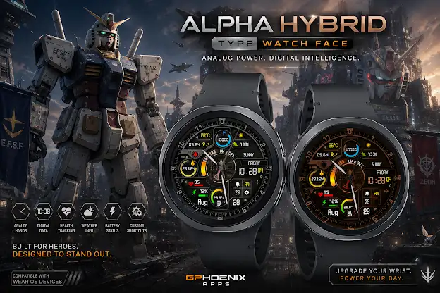 Alpha Hybrid: Tactical Wear OS screenshot 1