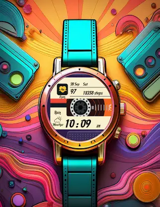 Cassette Wear OS Watch Face screenshot 3