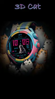 Cute 3D Cat Watch Face screenshot 6