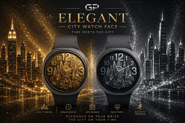 GP Elegant City Watch Face screenshot 1