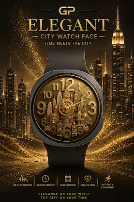 GP Elegant City Watch Face screenshot 5