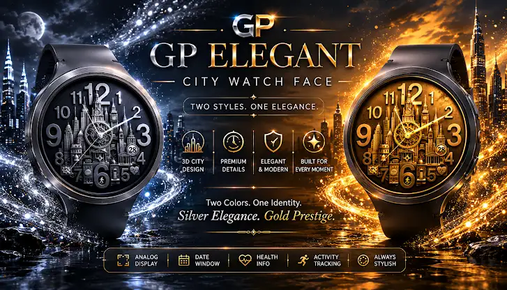 GP Elegant City Watch Face screenshot 3