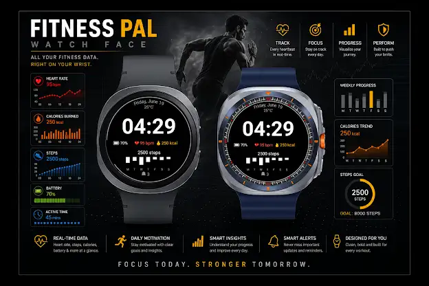Fitness Pal Watch Face screenshot 1
