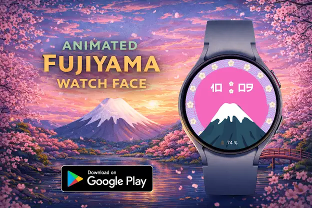 Fujiyama Wear OS Watch Face screenshot 1