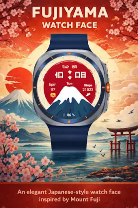 Fujiyama Wear OS Watch Face screenshot 4